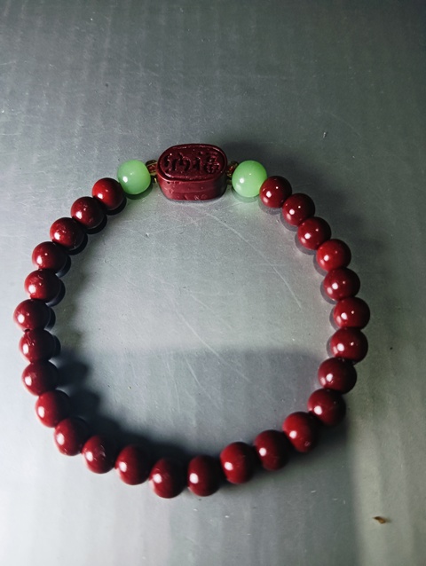 古玩玉器朱砂手串拍賣，當前價格48元
