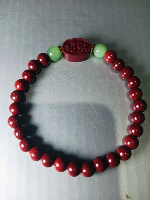 古玩玉器朱砂手串拍賣，當前價格48元