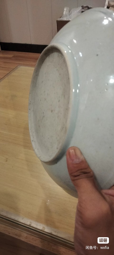 古玩陶瓷清中期青花釉里紅(喜上眉梢)大盤拍賣,當前價格0元