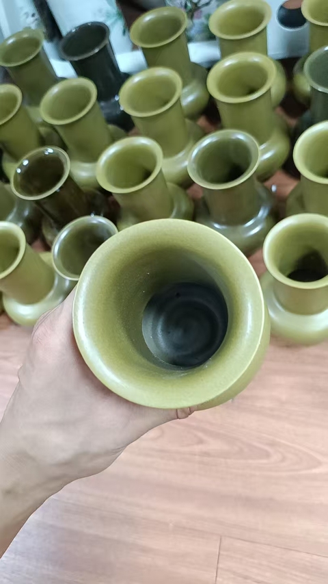 古玩陶瓷 茶葉末釉渣斗真品鑒賞圖