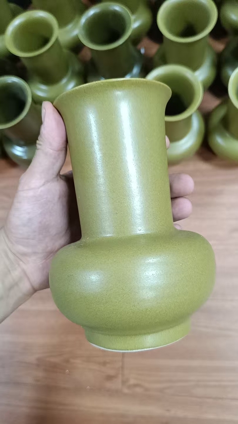 古玩陶瓷 茶葉末釉渣斗真品鑒賞圖