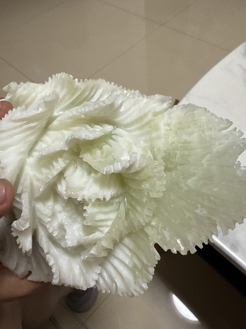 古玩玉器岫玉白菜真品鑒賞圖