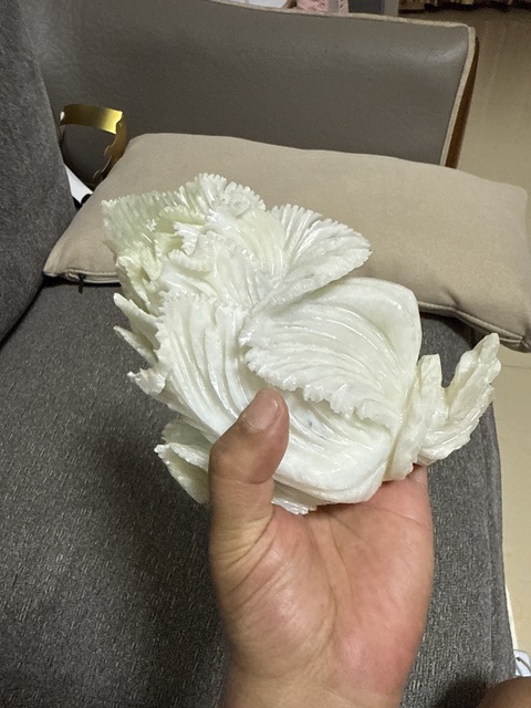 古玩玉器岫玉白菜真品鑒賞圖