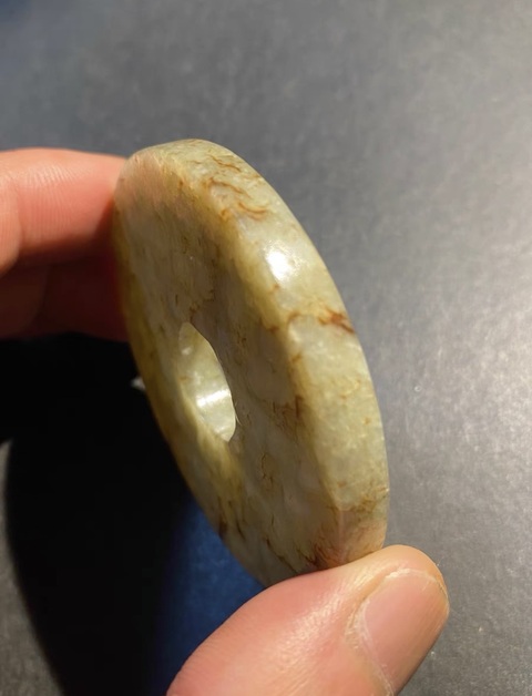 古玩玉器浦紋玉璧真品鑒賞圖