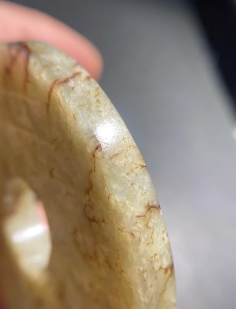 古玩玉器浦紋玉璧真品鑒賞圖