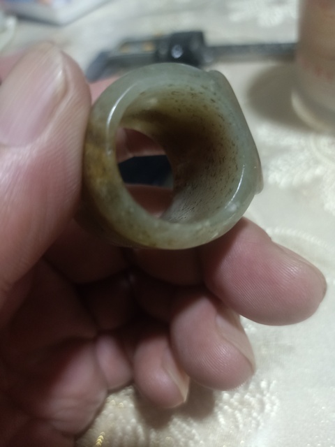古玩玉器扳指真品鑒賞圖