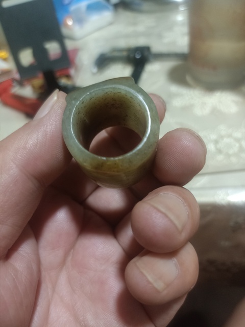 古玩玉器扳指真品鑒賞圖