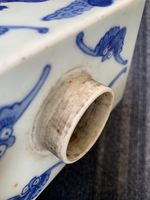 古玩陶瓷青花人物故事紋茶葉罐真品鑒賞圖