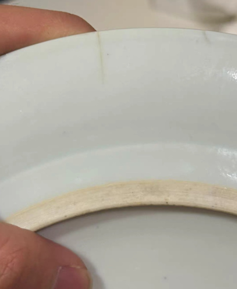 古玩陶瓷光緒外銷青花樓閣山水紋盤真品鑒賞圖