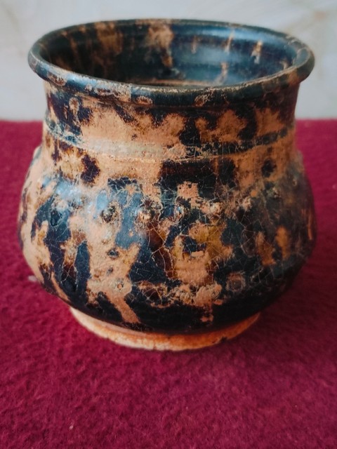 古玩陶瓷吉州窯窯變釉鼓釘罐真品鑒賞圖