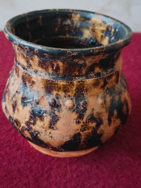 古玩陶瓷吉州窯窯變釉鼓釘罐真品鑒賞圖