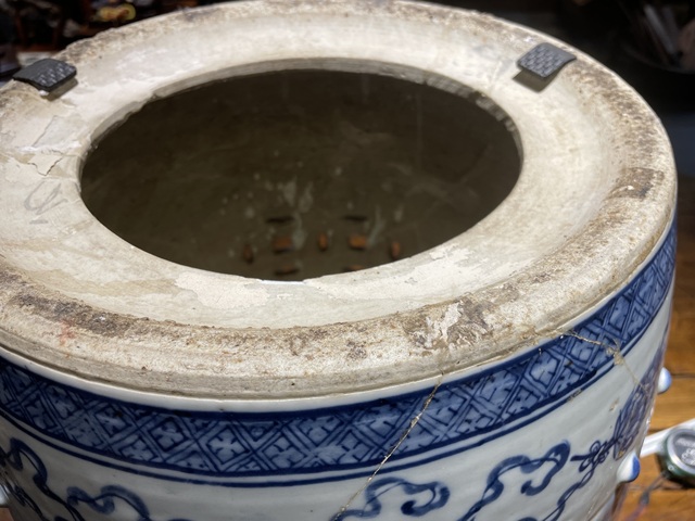古玩陶瓷青花繡蹲真品鑒賞圖
