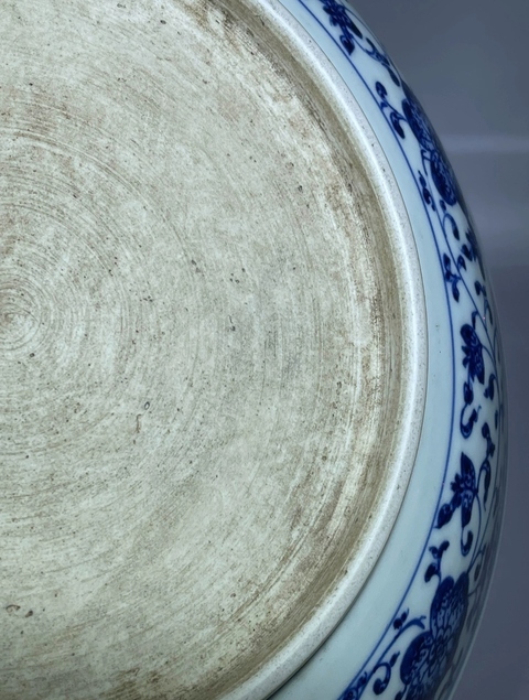 古玩陶瓷一束蓮青花盤(pán)真品鑒賞圖