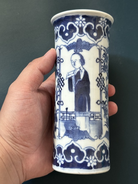 古玩陶瓷光緒花觚真品鑒賞圖