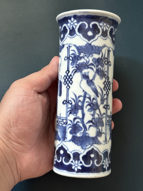 古玩陶瓷光緒花觚真品鑒賞圖