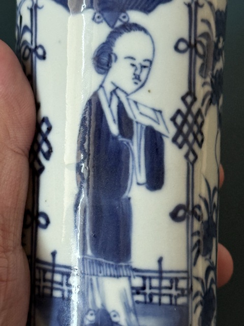 古玩陶瓷光緒花觚真品鑒賞圖