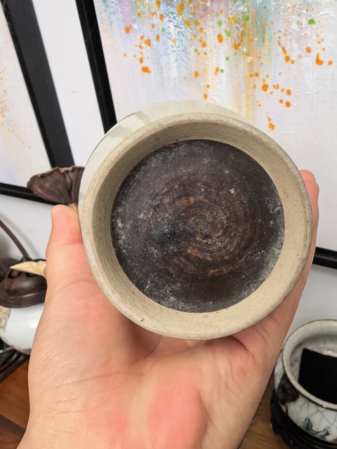 古玩陶瓷乾隆鐵骨泥白釉橄欖尊真品鑒賞圖