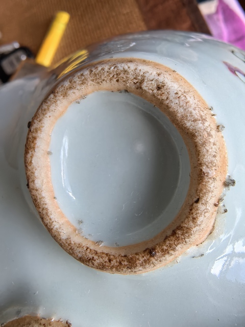 古玩陶瓷粉彩花卉紋蒜頭瓶真品鑒賞圖