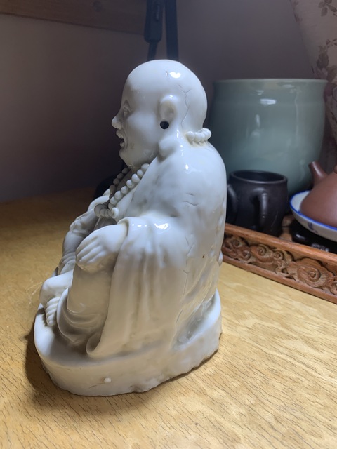 古玩陶瓷清德化窯彌勒像真品鑒賞圖