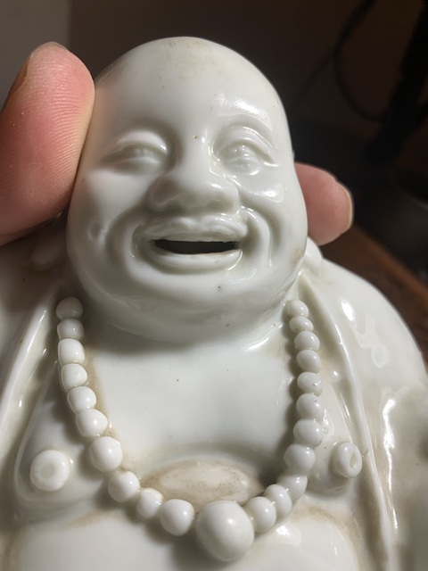 古玩陶瓷清德化窯彌勒像真品鑒賞圖