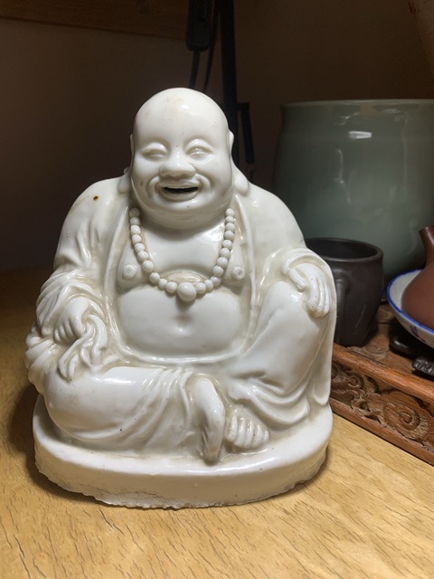古玩陶瓷清德化窯彌勒像真品鑒賞圖