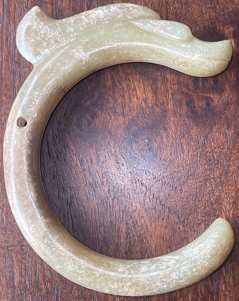 古玩玉器仿古玉龍型件真品鑒賞圖