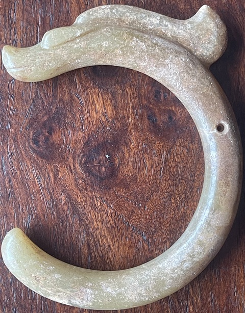 古玩玉器仿古玉龍型件真品鑒賞圖