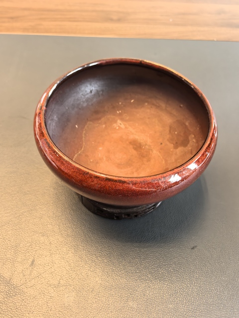 古玩陶瓷晚清朱砂紅釉香爐真品鑒賞圖