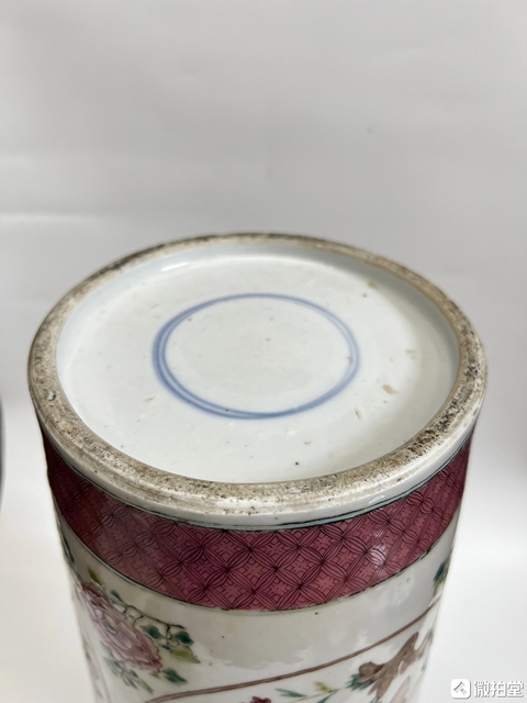古玩陶瓷花卉紋粉彩瓶真品鑒賞圖