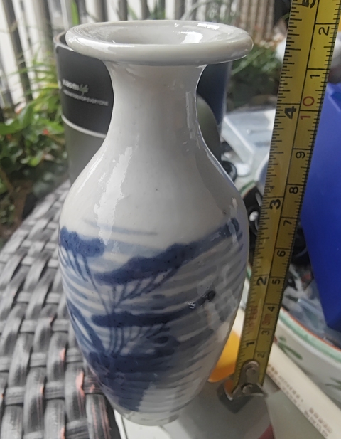 古玩陶瓷清中期青花瓶真品鑒賞圖