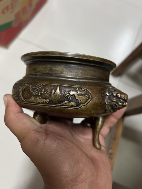 古玩銅器銅爐真品鑒賞圖