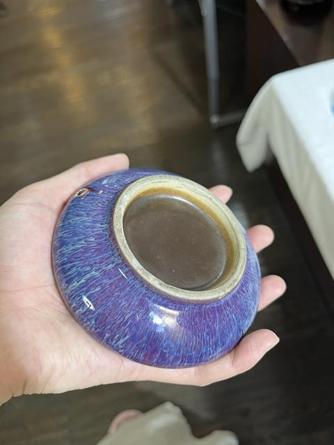 古玩陶瓷鈞紅窯變釉水洗真品鑒賞圖