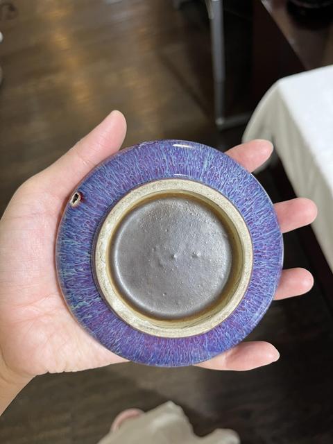 古玩陶瓷鈞紅窯變釉水洗真品鑒賞圖