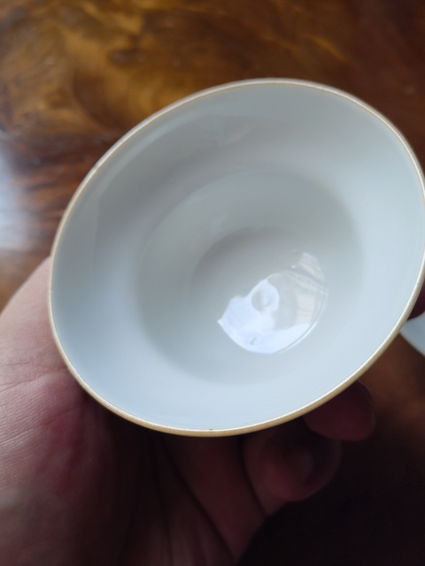 古玩陶瓷白釉蓋碗真品鑒賞圖