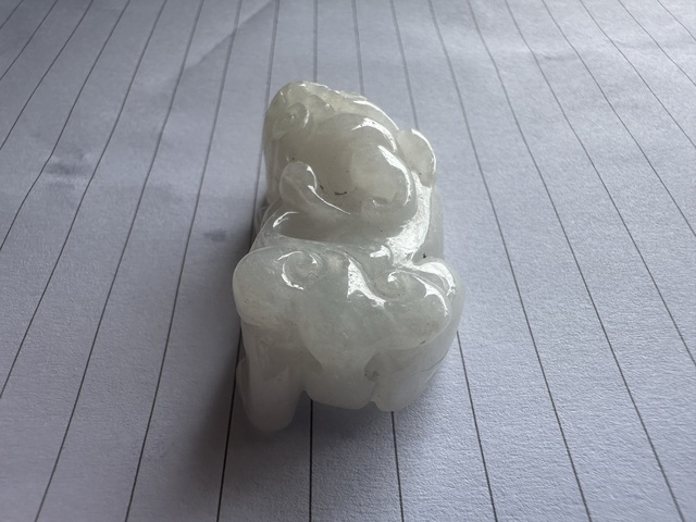 古玩玉器翡翠雕“貔貅”掛件真品鑒賞圖