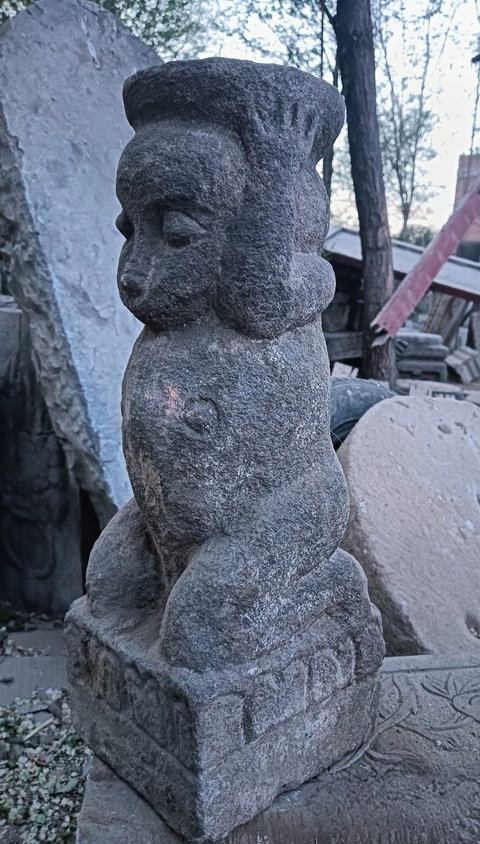 古玩雜項猴燈真品鑒賞圖