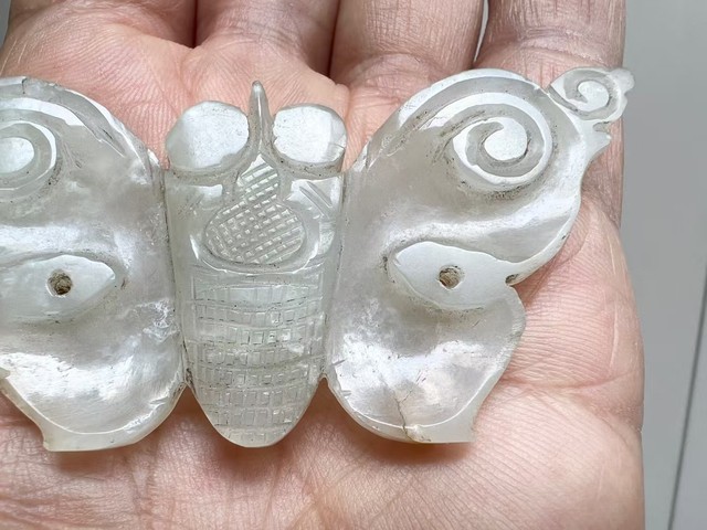 古玩玉器和田玉雕“蝴蝶佩”真品鑒賞圖