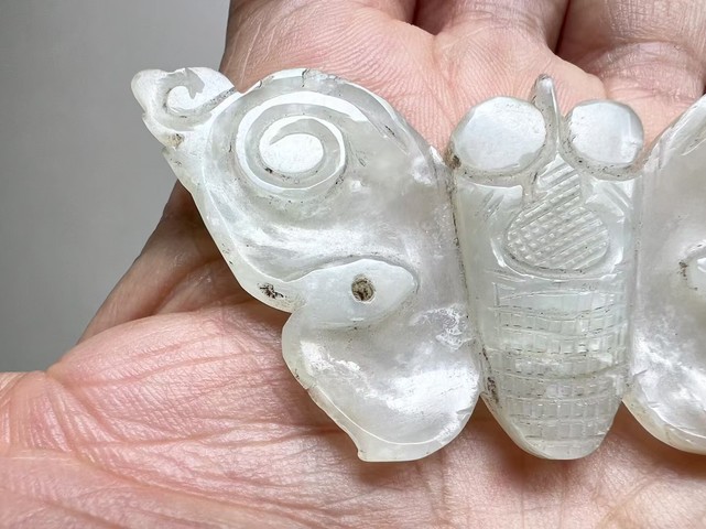 古玩玉器和田玉雕“蝴蝶佩”真品鑒賞圖