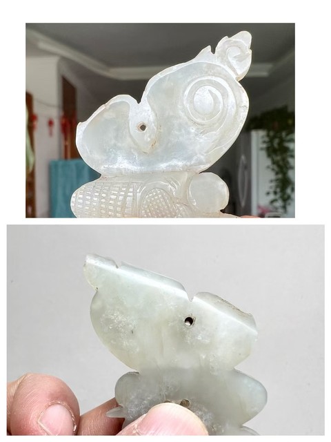 古玩玉器和田玉雕“蝴蝶佩”真品鑒賞圖
