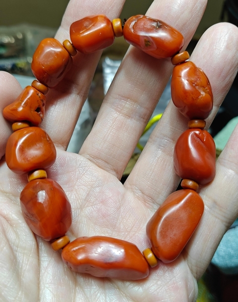 古玩雜項南紅珠真品鑒賞圖