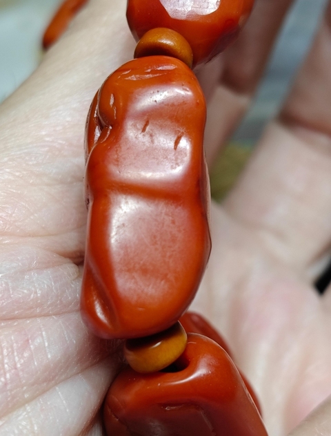 古玩雜項南紅珠真品鑒賞圖