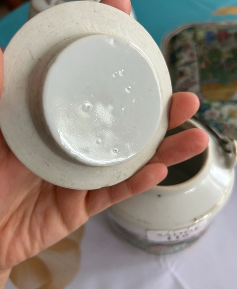 古玩陶瓷博古圖提梁壺真品鑒賞圖