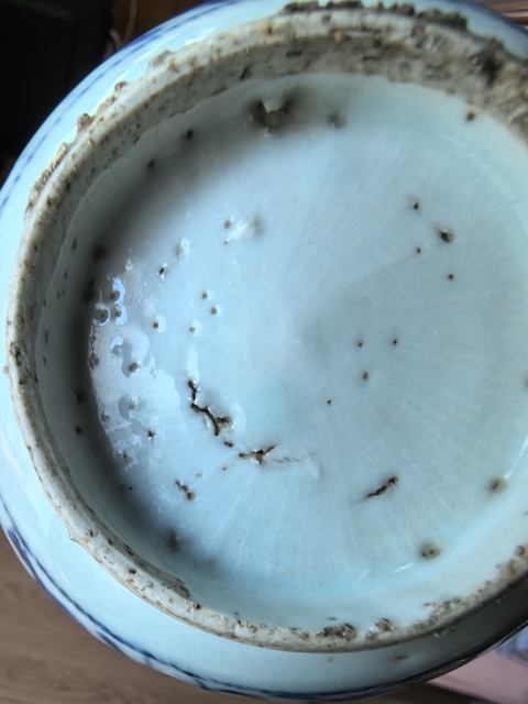 古玩陶瓷青花花鳥紋碗真品鑒賞圖