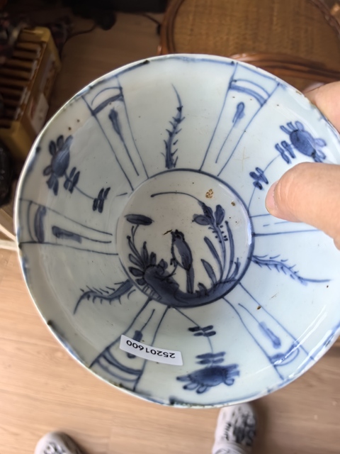 古玩陶瓷青花花鳥紋碗真品鑒賞圖