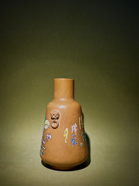 古玩雜項紫砂花瓶拍賣，當前價格6000元