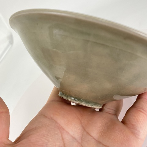 古玩陶瓷耀州窯菊瓣紋盞真品鑒賞圖
