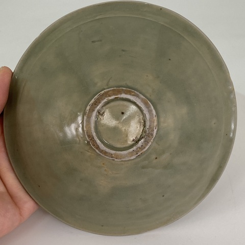古玩陶瓷耀州窯菊瓣紋盞真品鑒賞圖