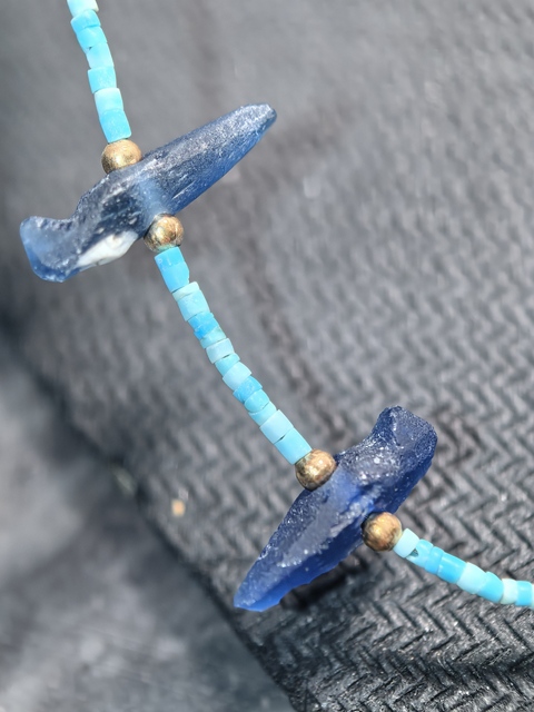 古玩玉器老多寶項鏈真品鑒賞圖