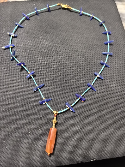 古玩玉器老多寶項鏈真品鑒賞圖
