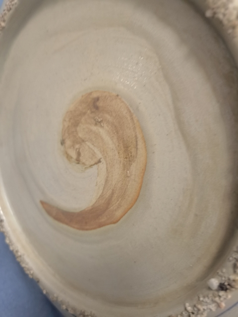 古玩陶瓷漳州窯青花鳳穿牡丹盤真品鑒賞圖